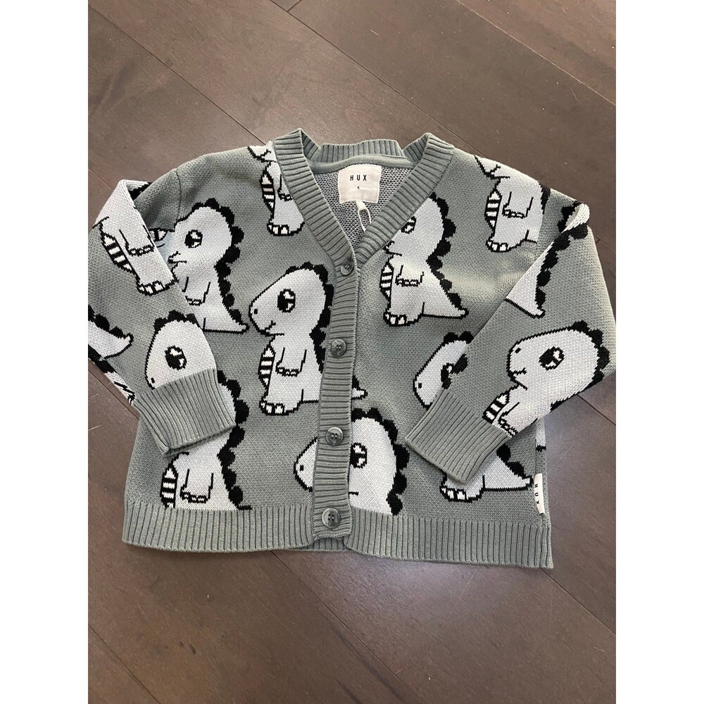 Hux Baby Dino Boxy Cardigan 4 Toddler
